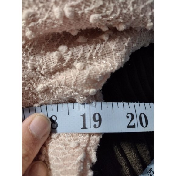 Women's Large Jennifer Lopez Pink Long Sleeve Sweater with Sparkle Embellishment - Picture 7 of 9